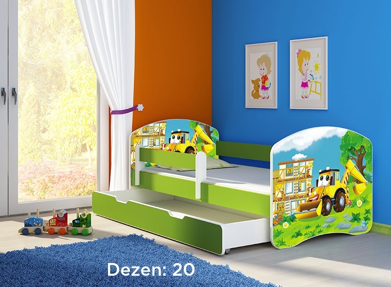 Krevet za decu Green sa fiokom 160x80 acma 2 20