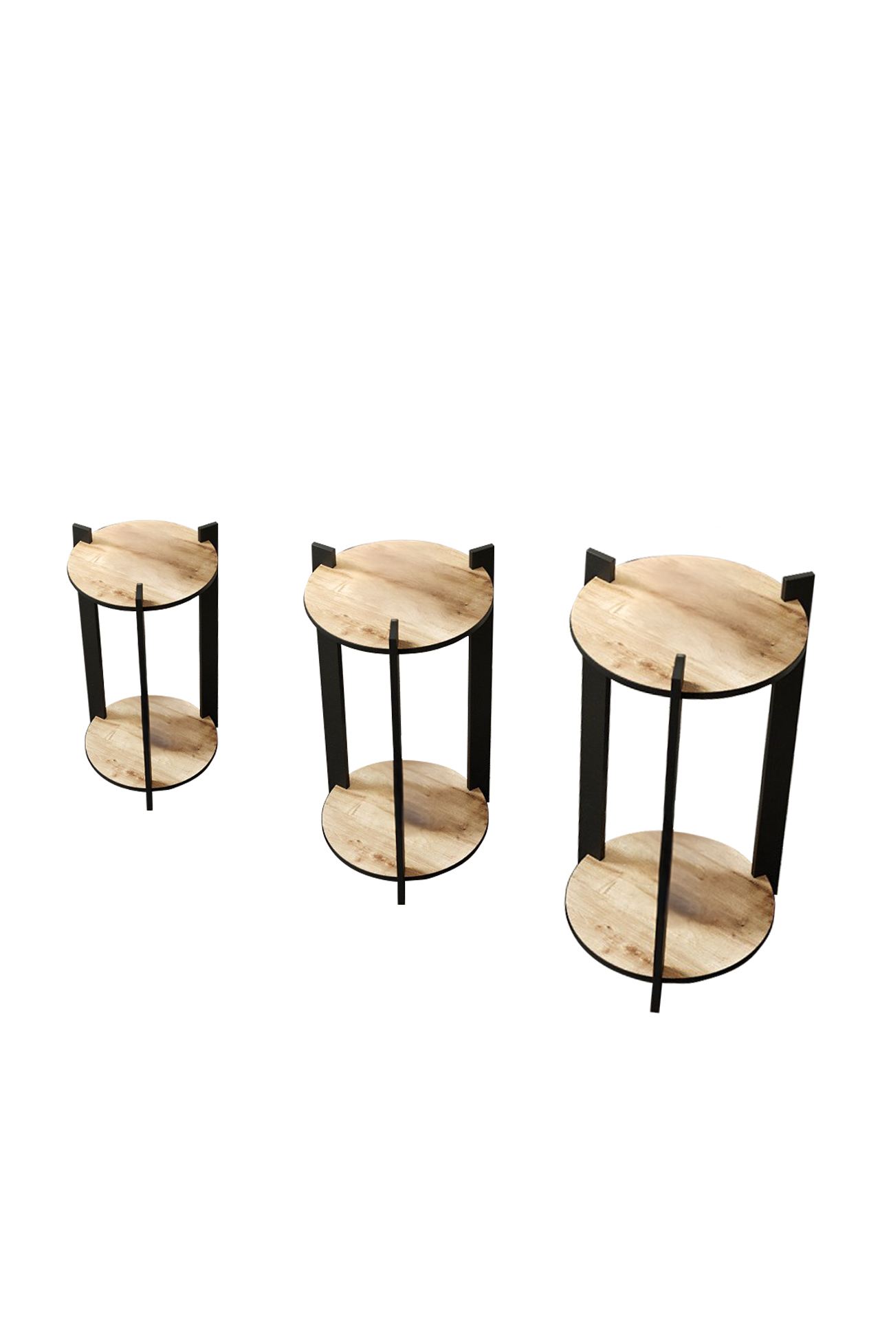 Flower Desk Round - Oak