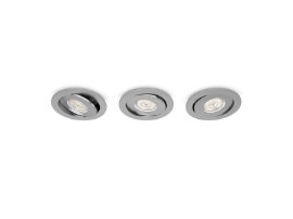Asterope LED ugradna spot svetiljka boje aluminijuma 3x4,5W set 3/1 59183/48/16
