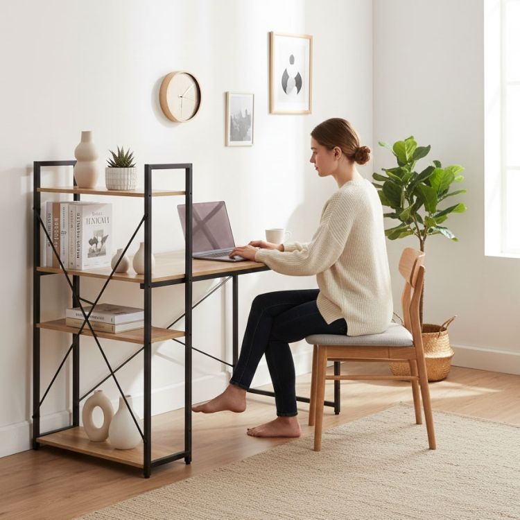 Radni sto 120x60 cm sa policama Light Style ModernHome