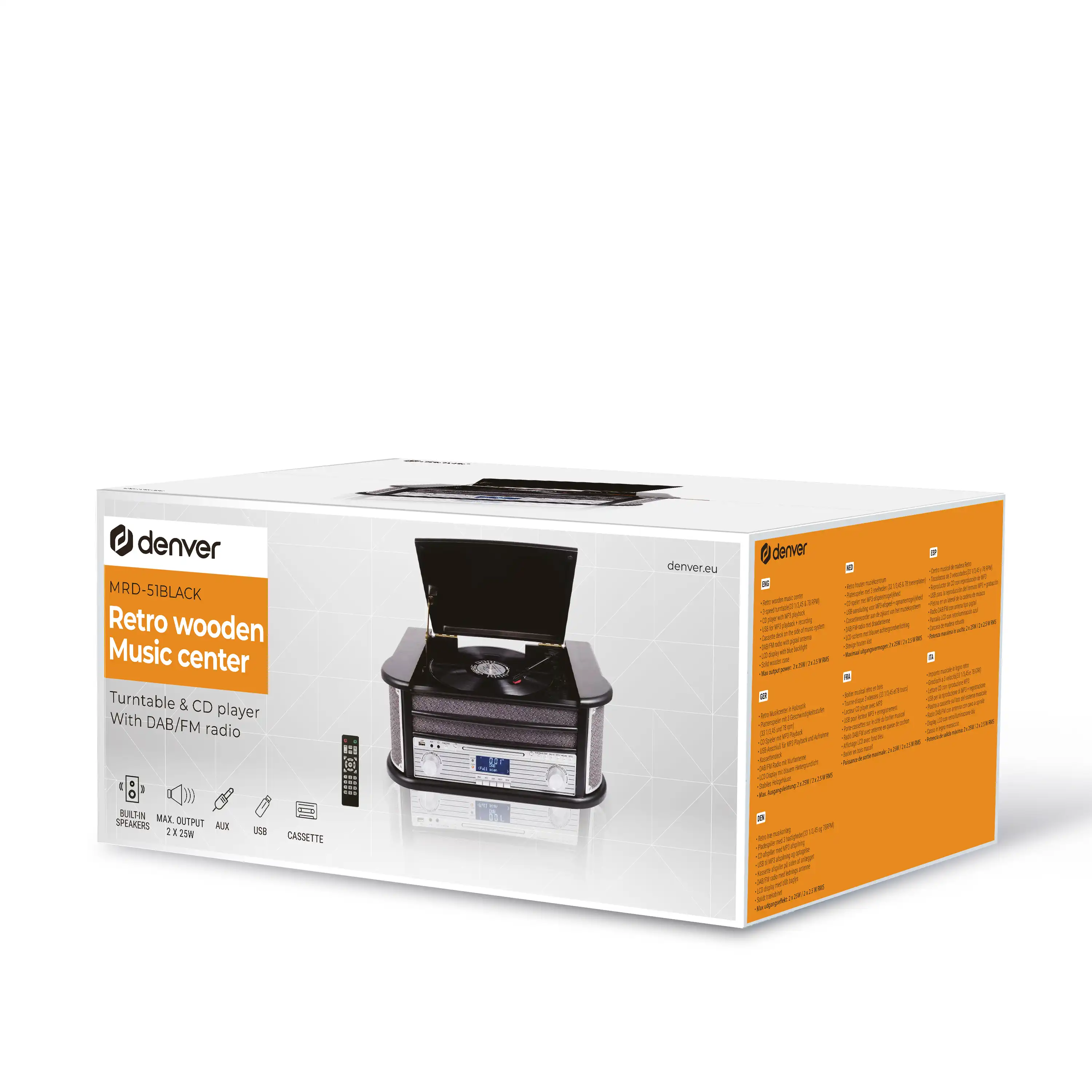 DENVER gramofon MRD-51 Crni