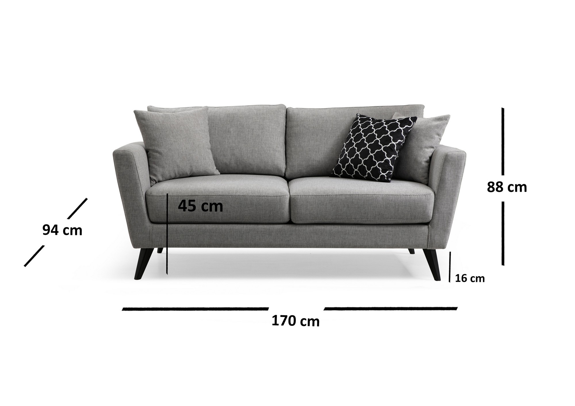 Mayorka 2 Seater Grey