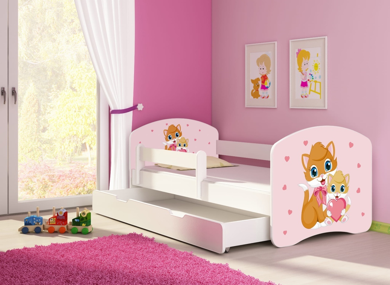 KREVET ZA DECU WHITE SA FIOKOM 140X70 ACMA 2 33