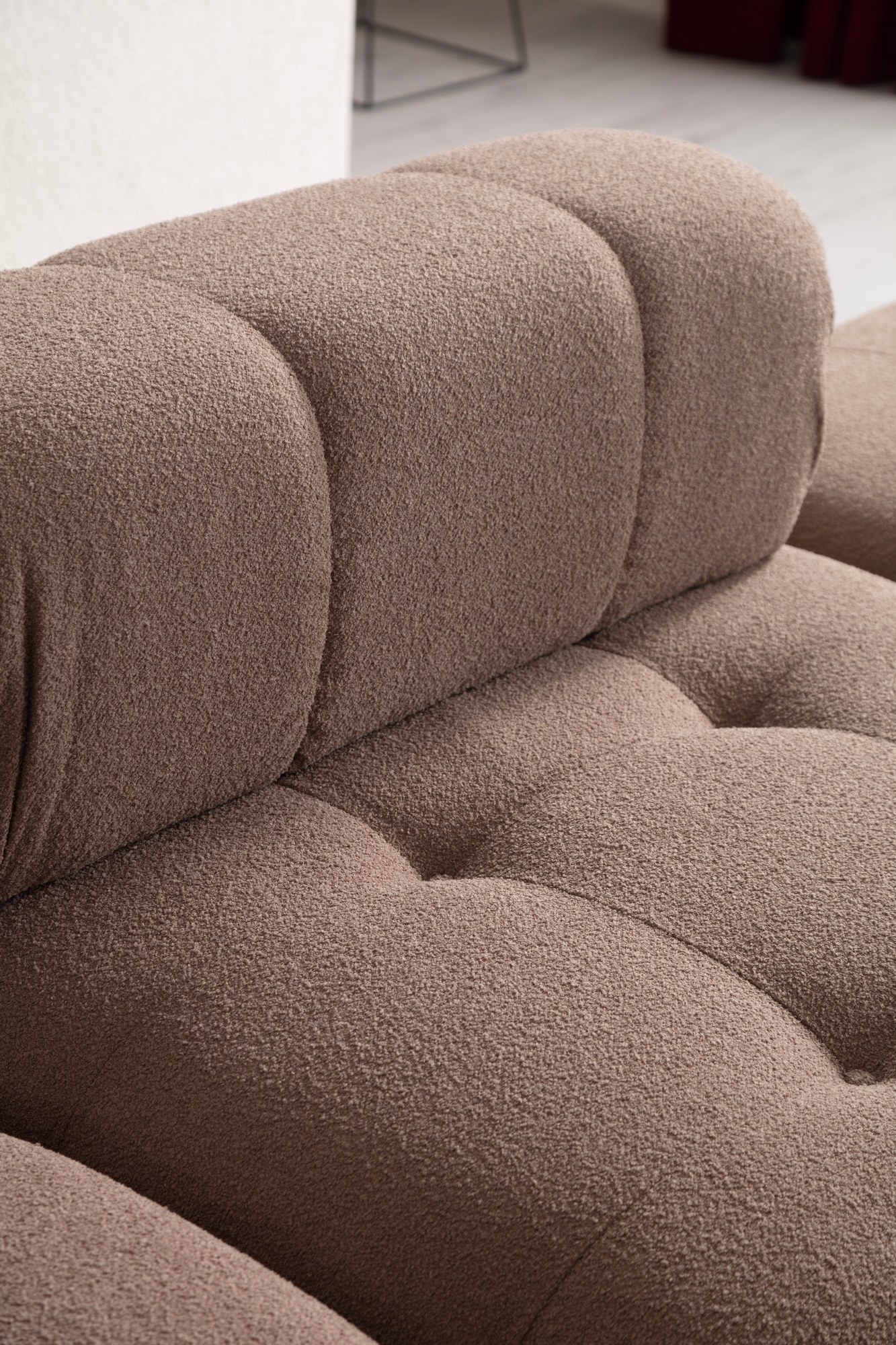 Doblo 3 Seater with Pouffe ( L1-O1-1R-Pouffe) - Cappuccino