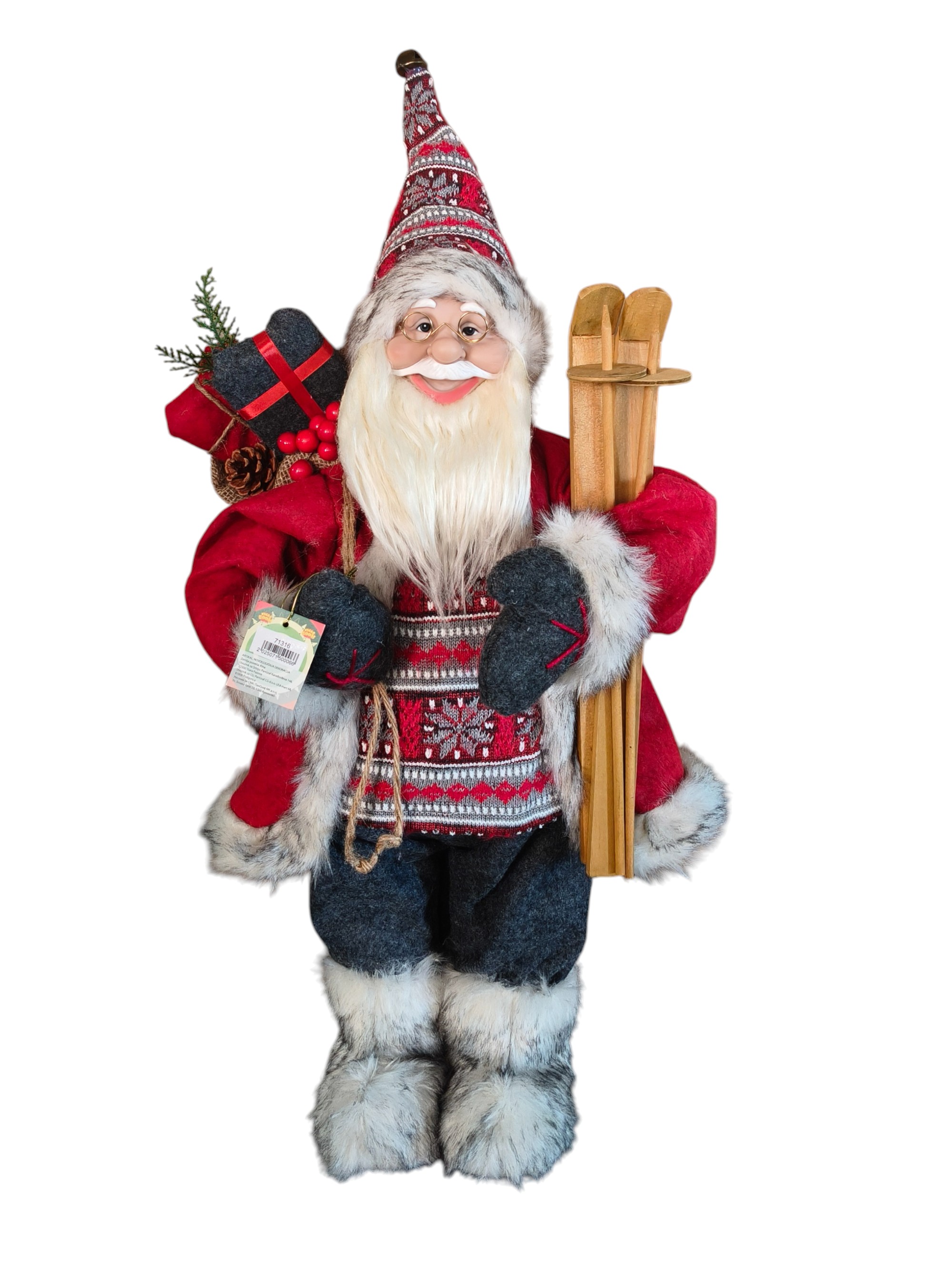 NOVOGODIŠNJA DEKORACIJA - DEDA MRAZ 70CM - TL012-70