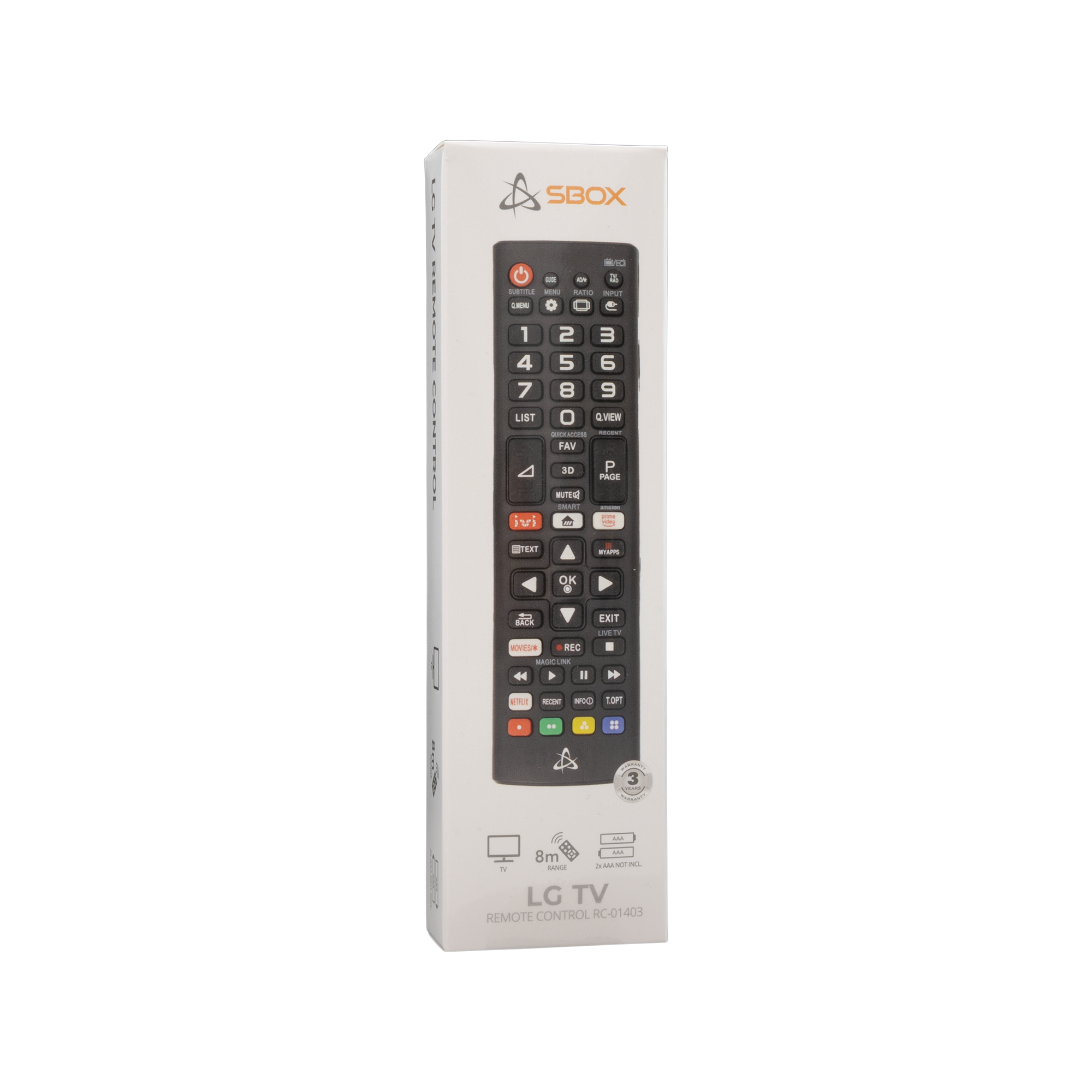 S BOX RC 01403, Daljinski za LG TV