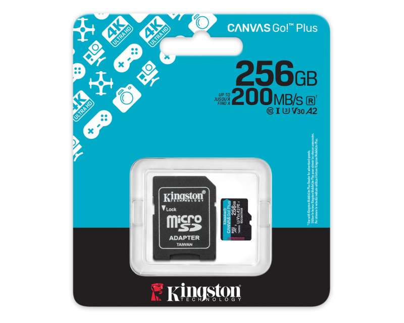 Memorijska kartica U3 V30 microSDXC 256GB Canvas Go Plus 200MB/s A2 + adapter SDCG4/256GB