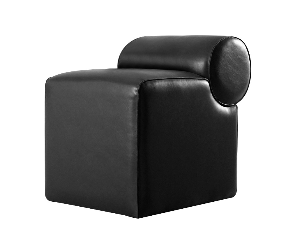 Rohin Deri Puf - Black