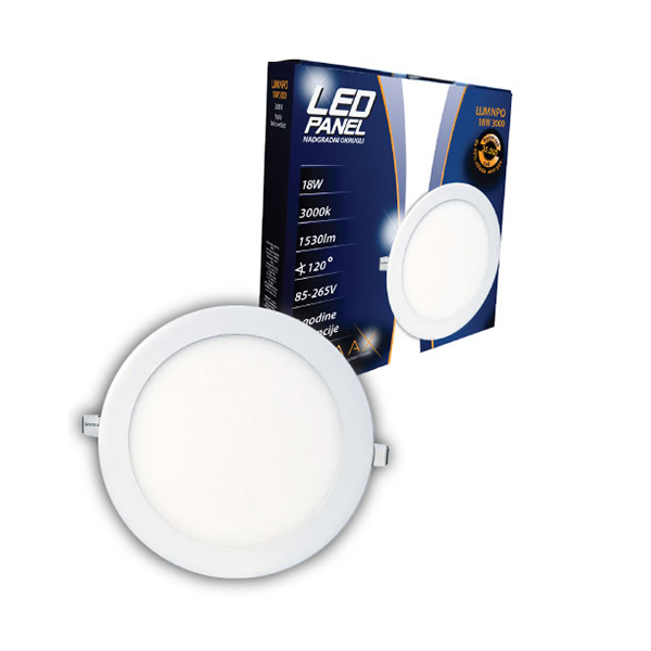 Led Panel LUMUPO-18W 3000K Ugradni-Okrugli 1530 lm