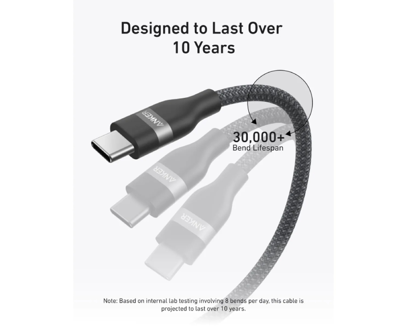 USB tip-C kabl M/M 1.8m, za Super brzo punjenje 240W/480Mbps, pleteni, crni