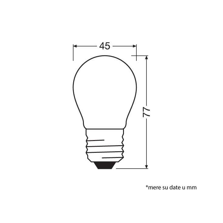 LED sijalica P25 2700K 2.5W E27 OSRAM