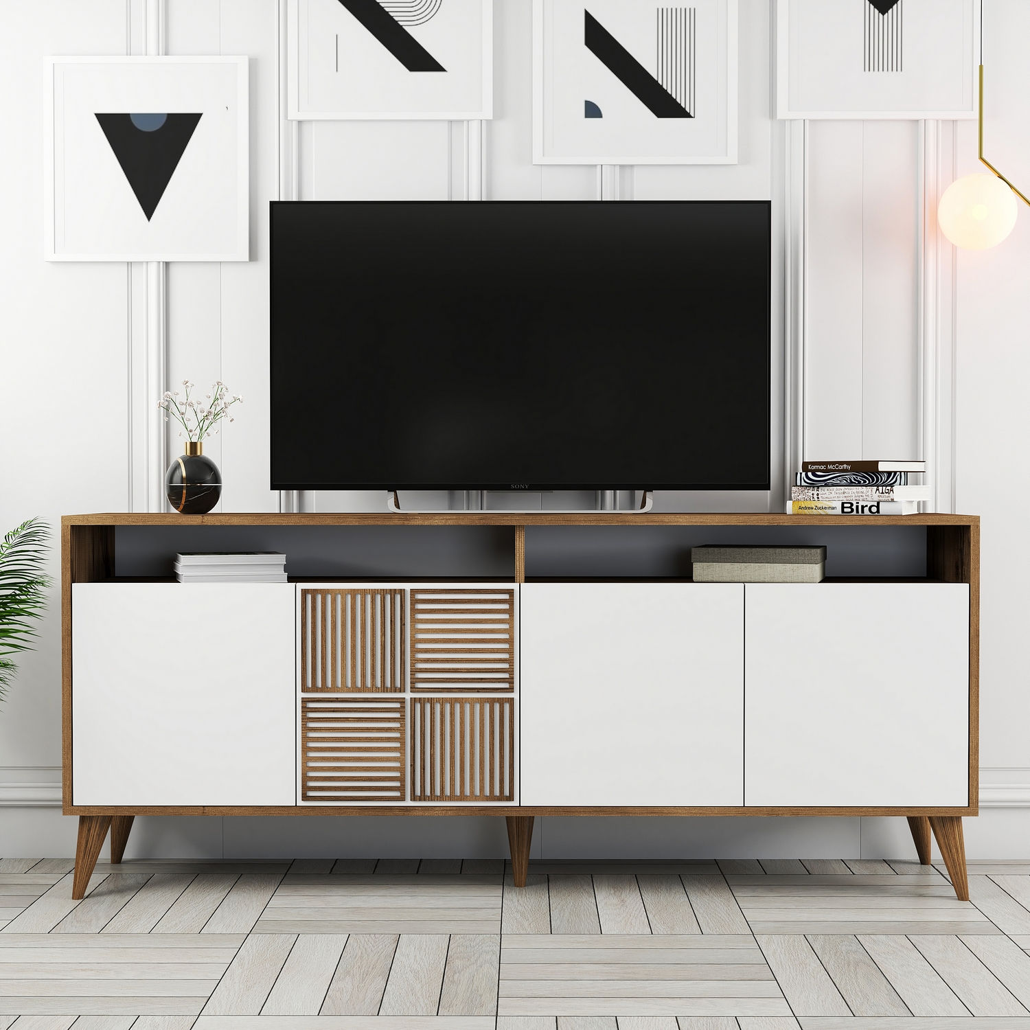 Milan - Walnut, White Walnut White