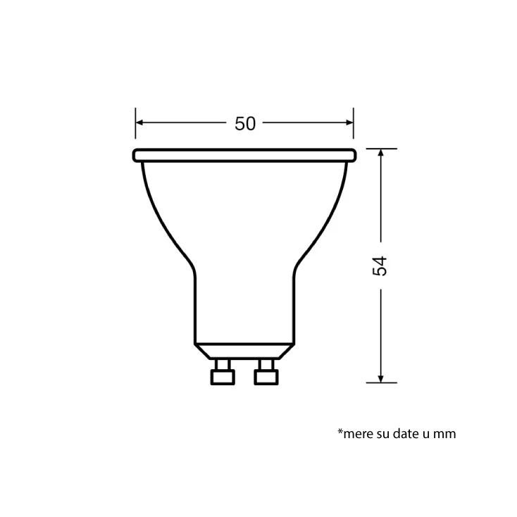 LED sijalica crna 6500K 6.9W GU10 120° OSRAM