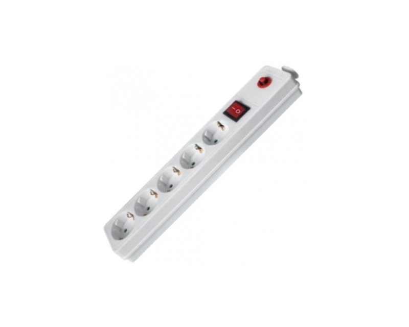 Produžni kabl 5r/5m sa prekidačem i zaštitom 3x1.5mm2 (Linkom) - beli