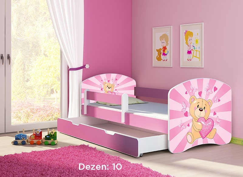 Krevet za decu Pink sa fiokom 160x80 acma 2 10