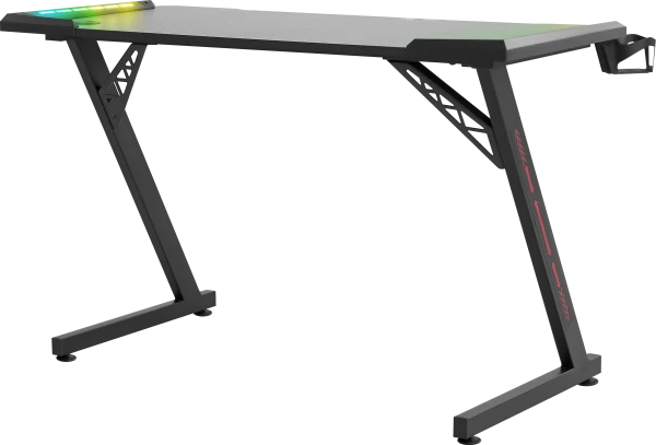 Gaming sto Defender Idol 75cmx120cmx60cmx15mm Backlight/Držač za čase/crni