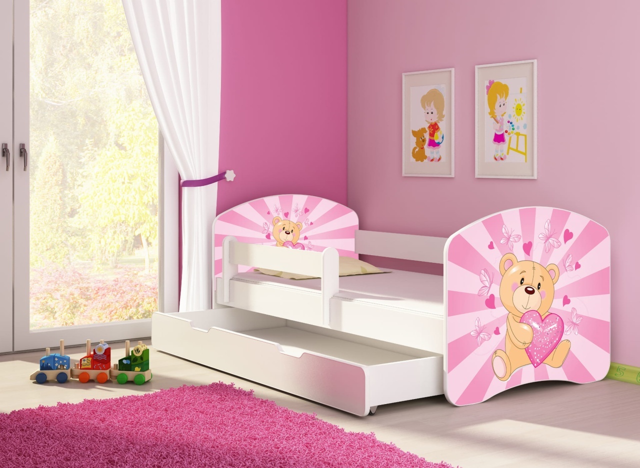 KREVET ZA DECU WHITE SA FIOKOM 140X70 ACMA 2 10