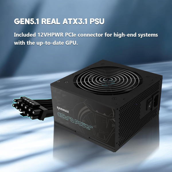 Napajanje 750W Raidmax Vortex RX-750AE-D Cobra 80+ GOLD ATX3.0/Gen5.0/+12VHPWR
