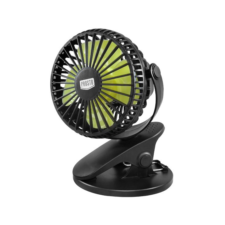 PROSTO punjivi mini ventilator sa štipaljkom