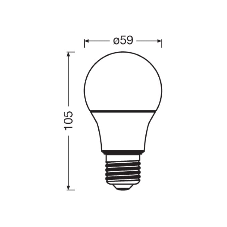 LED sijalica classic od reciklirane plastike A60, 8W, 3000K, E27 OSRAM