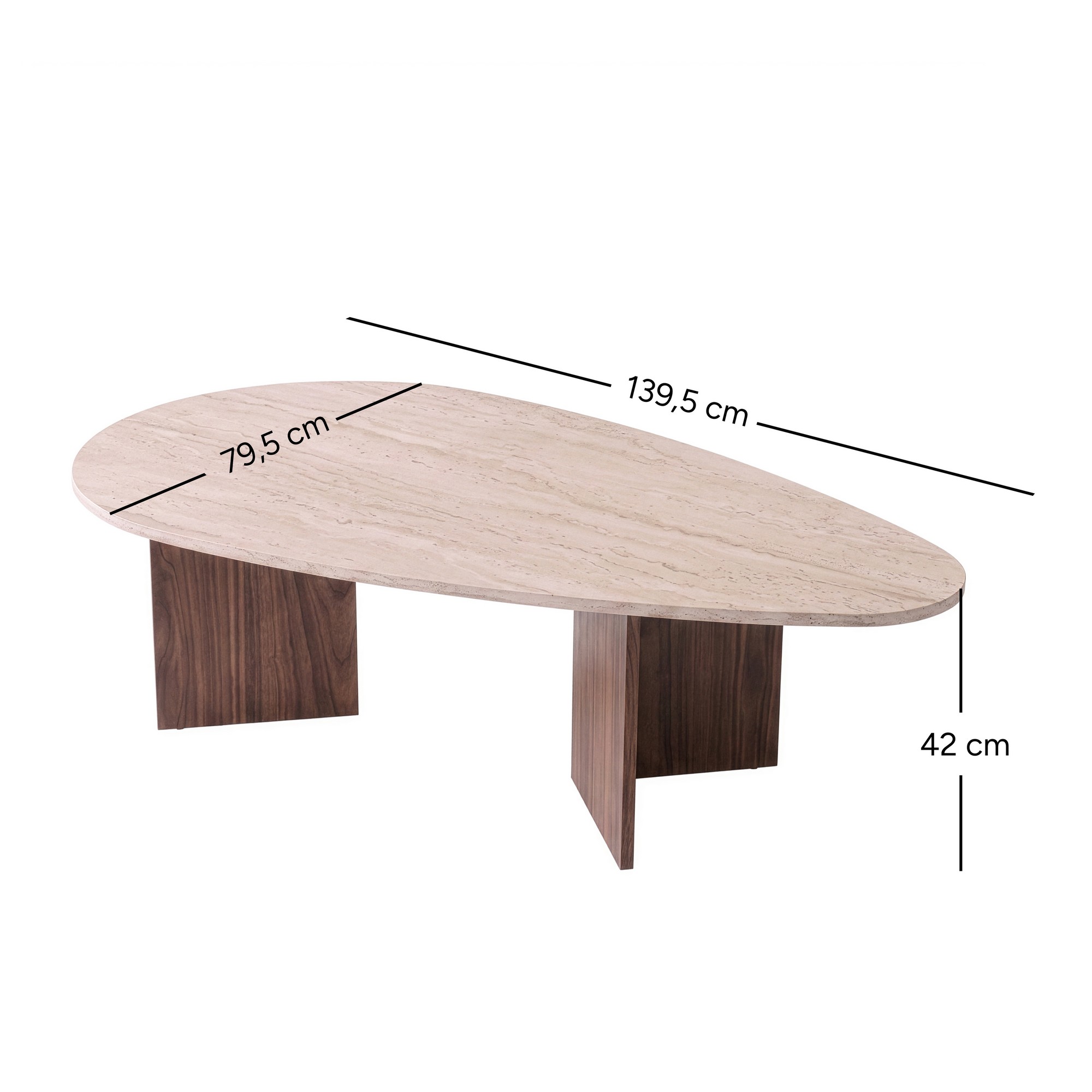Flap - Travertine, Walnut Travertine Walnut