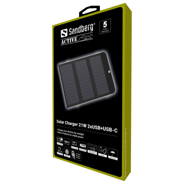 Solarni punjač Sandberg 420-55 21W 2xUSB+USB-C