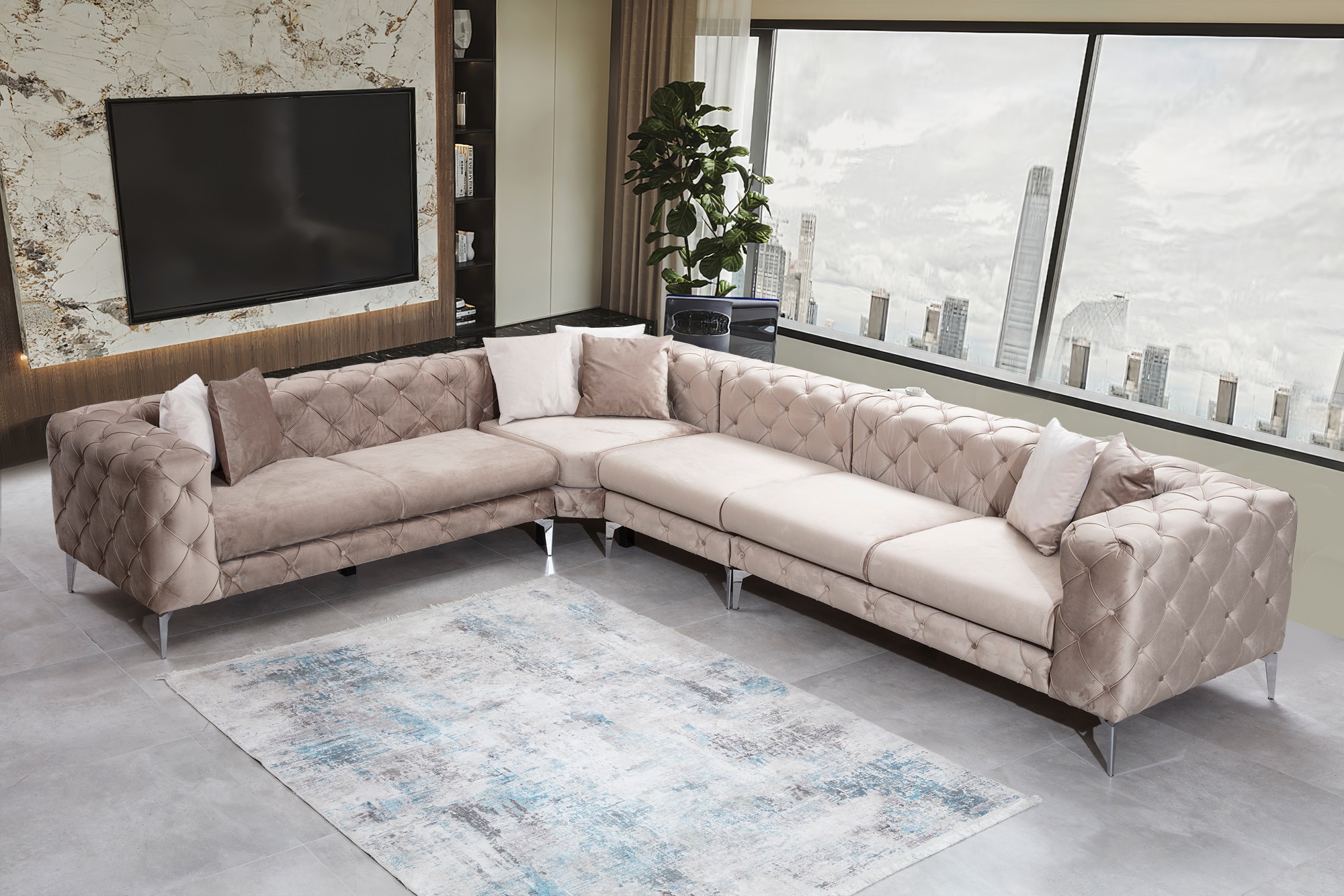 Como Corner Left - Beige