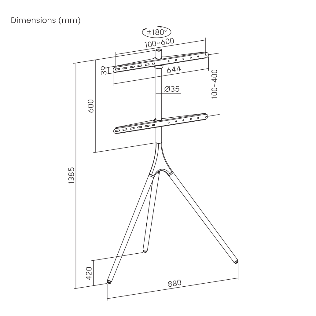 S BOX FS 1246 F, Podni fiksni nosac
