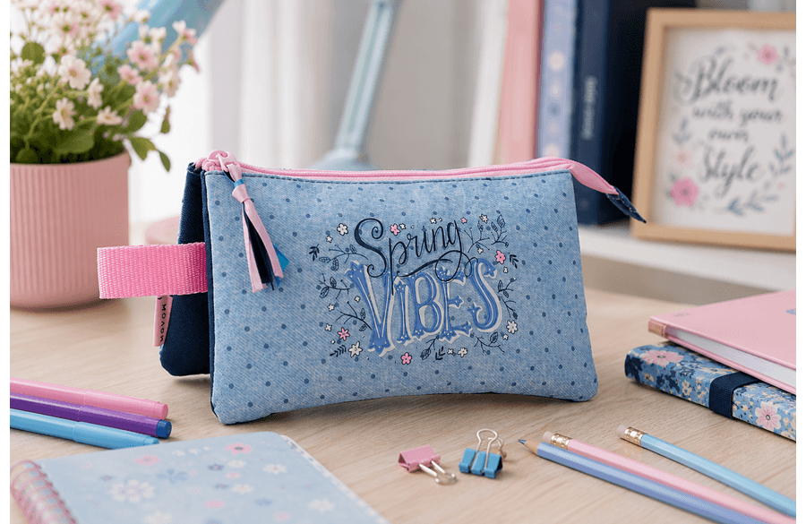 MOVOM SPRING VIBES prazna pernica sa 3 pregrade