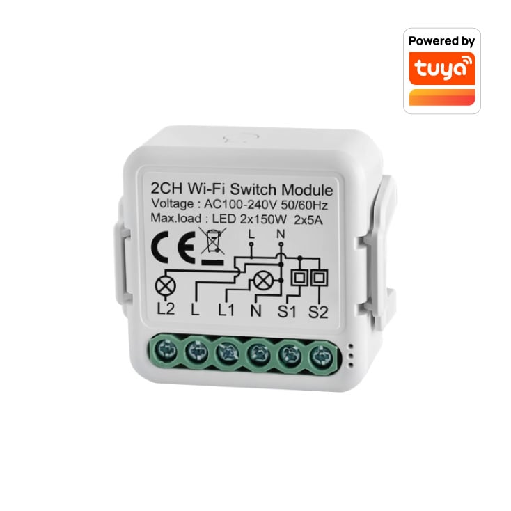 Wi-Fi smart prekidač-modul, 2x5A