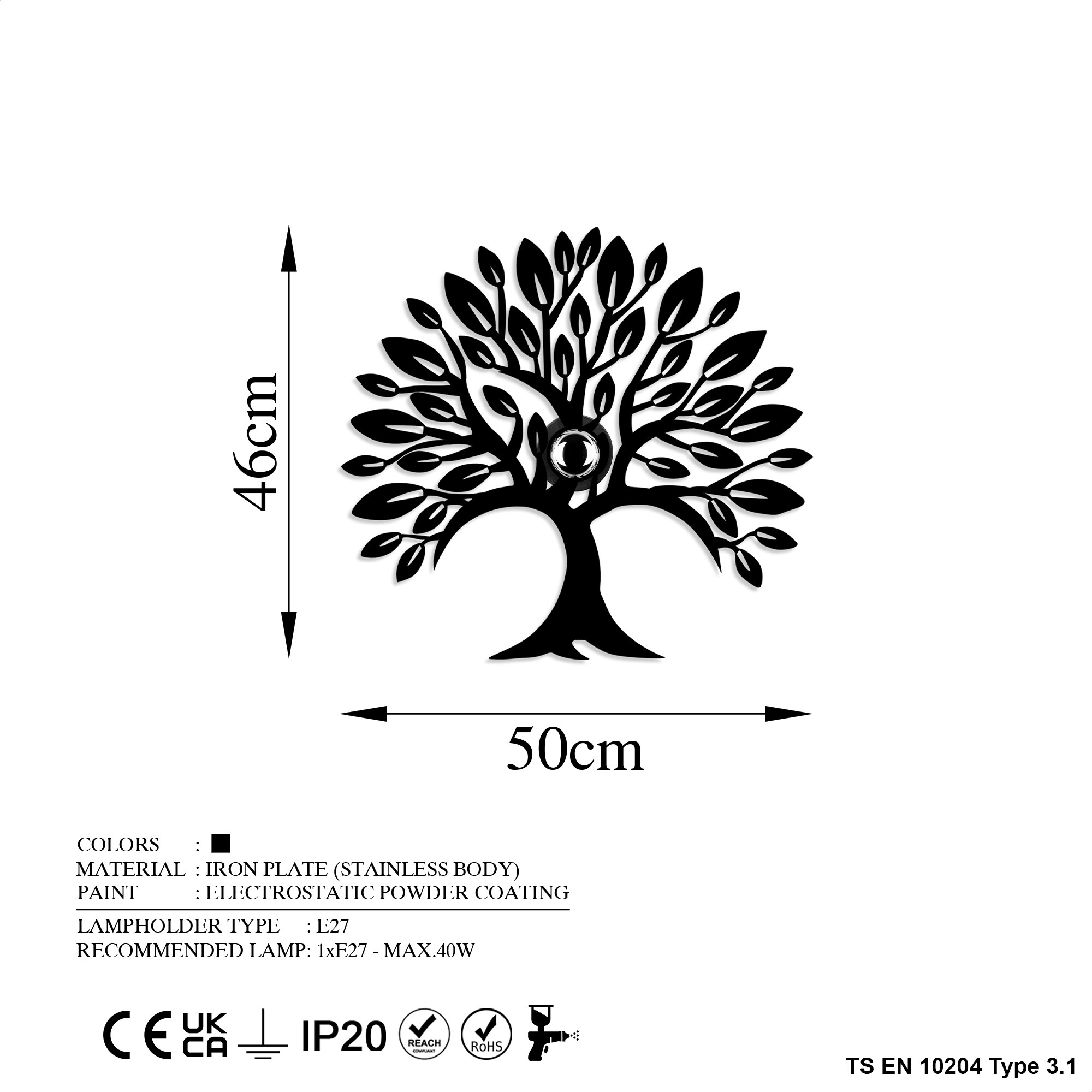 Heart Tree V2 Black