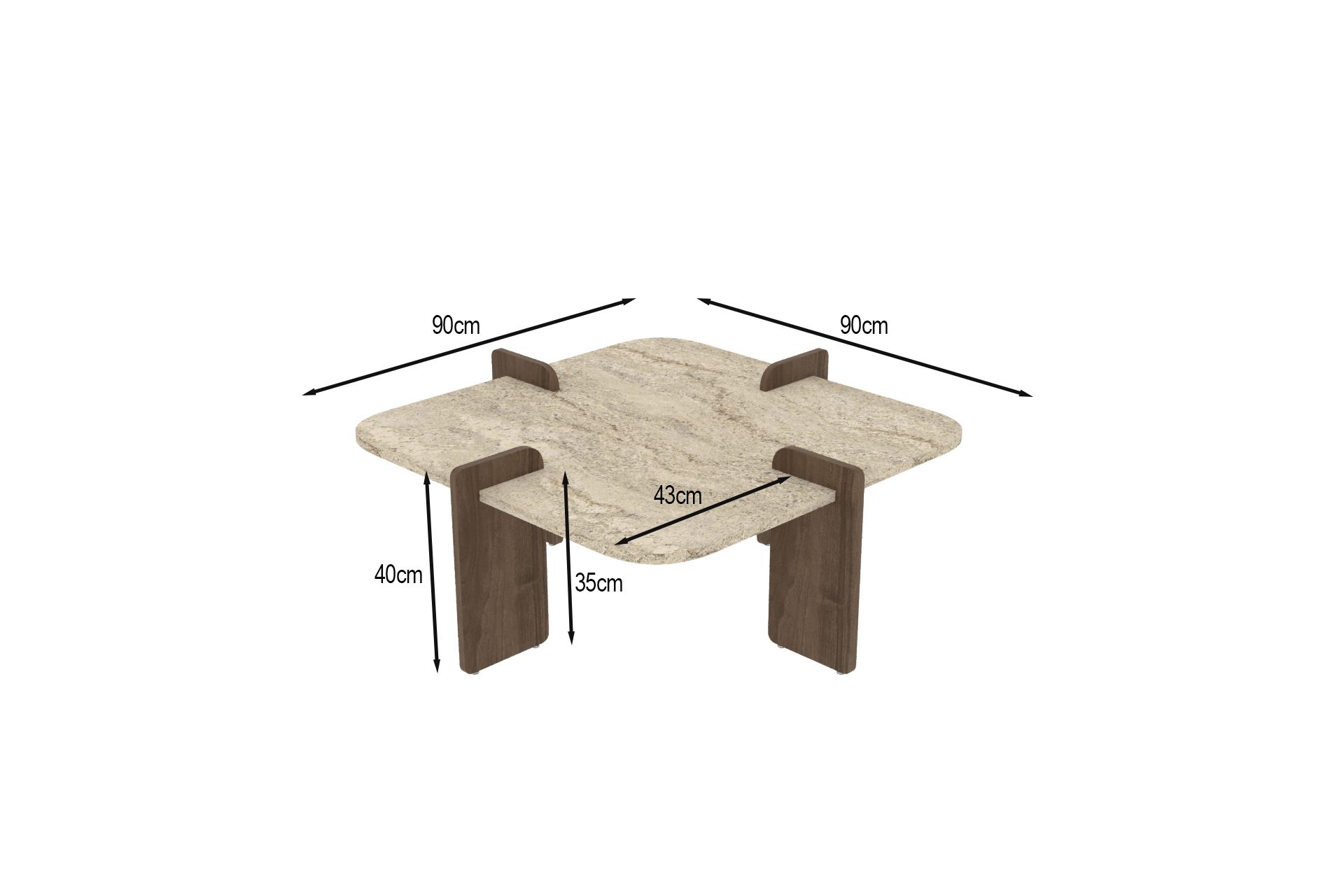 Poalla - Travertine, Walnut Travertine Walnut