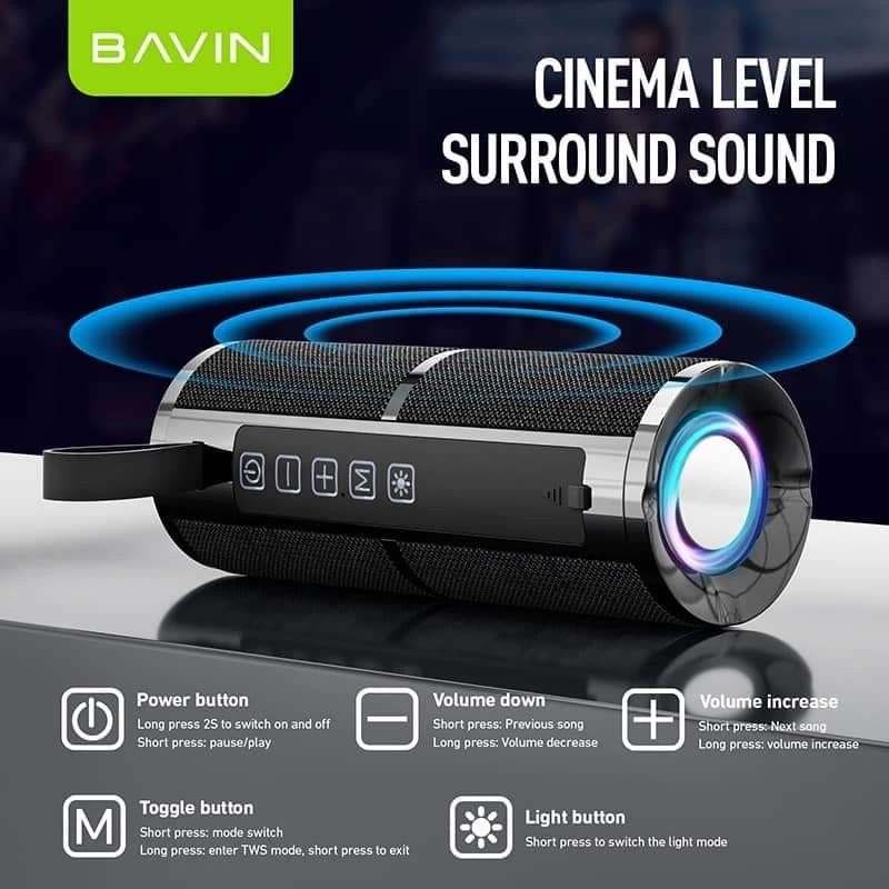 Bavin bluetooth zvučnik 8W crna - BM-06