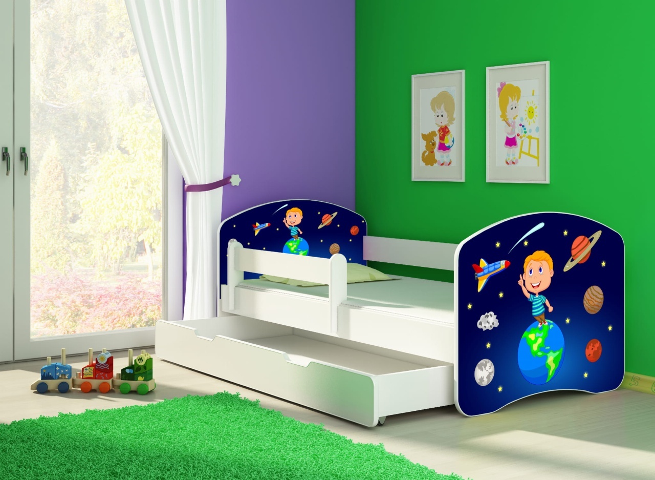 KREVET ZA DECU WHITE SA FIOKOM 140X70 ACMA 2 22