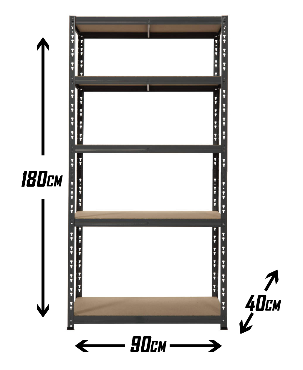 Metalna Montažna Polica 180x90x40cm-8mm 875kg