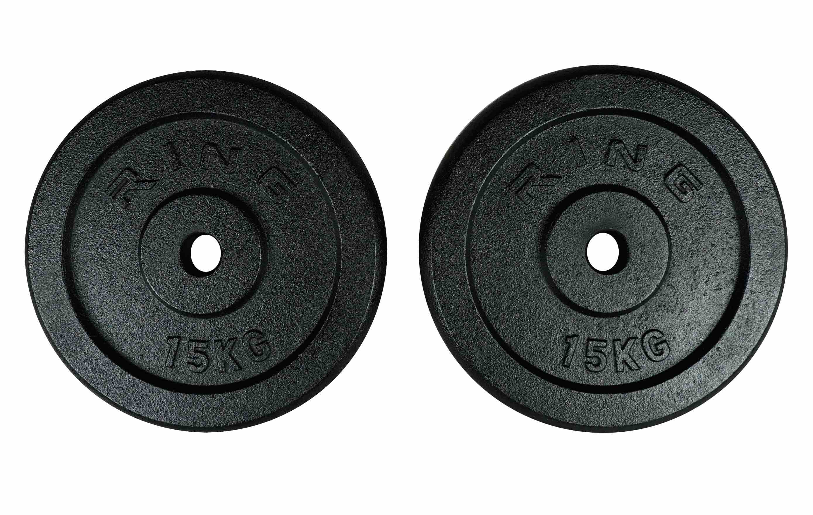 RING Tegovi 2x15kg crni standardni liveni - RX PLO1-15