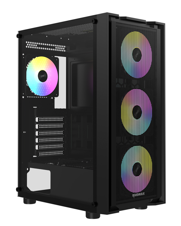 Kuciste Raidmax Vector 216 Black 4 x RGB fan/Window/650W