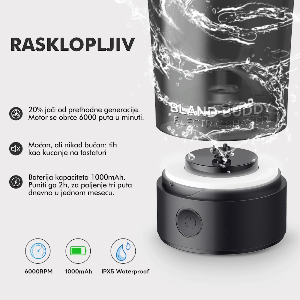 Električni šejker za proteine-AL BLANDBUDDY 1-TORQ