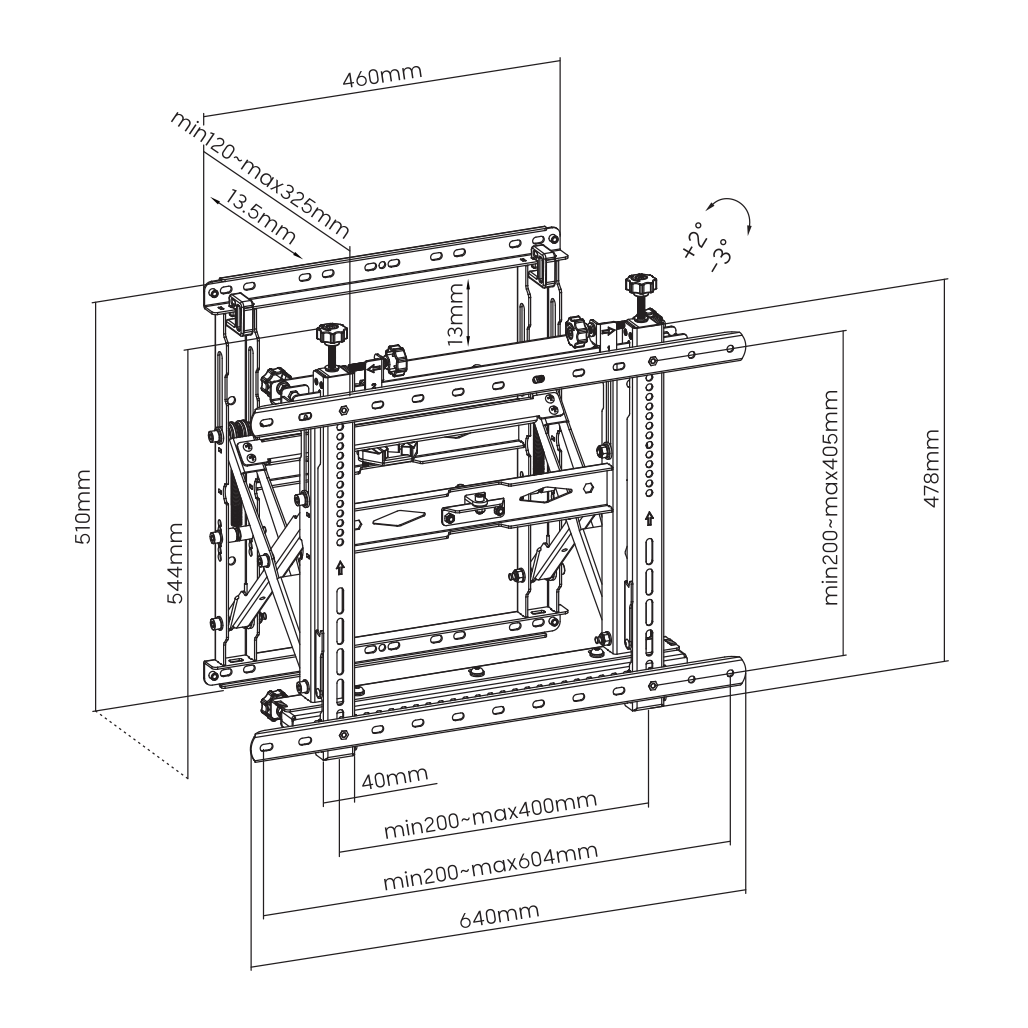 S BOX LVW13-46T, Nosac za video wall