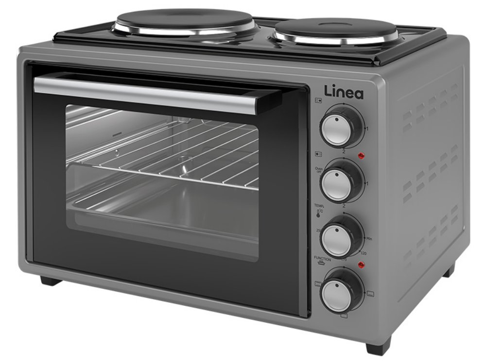 Mini šporet Linea LMO35-0686, 3400 W, sa 2 ringle i rernom