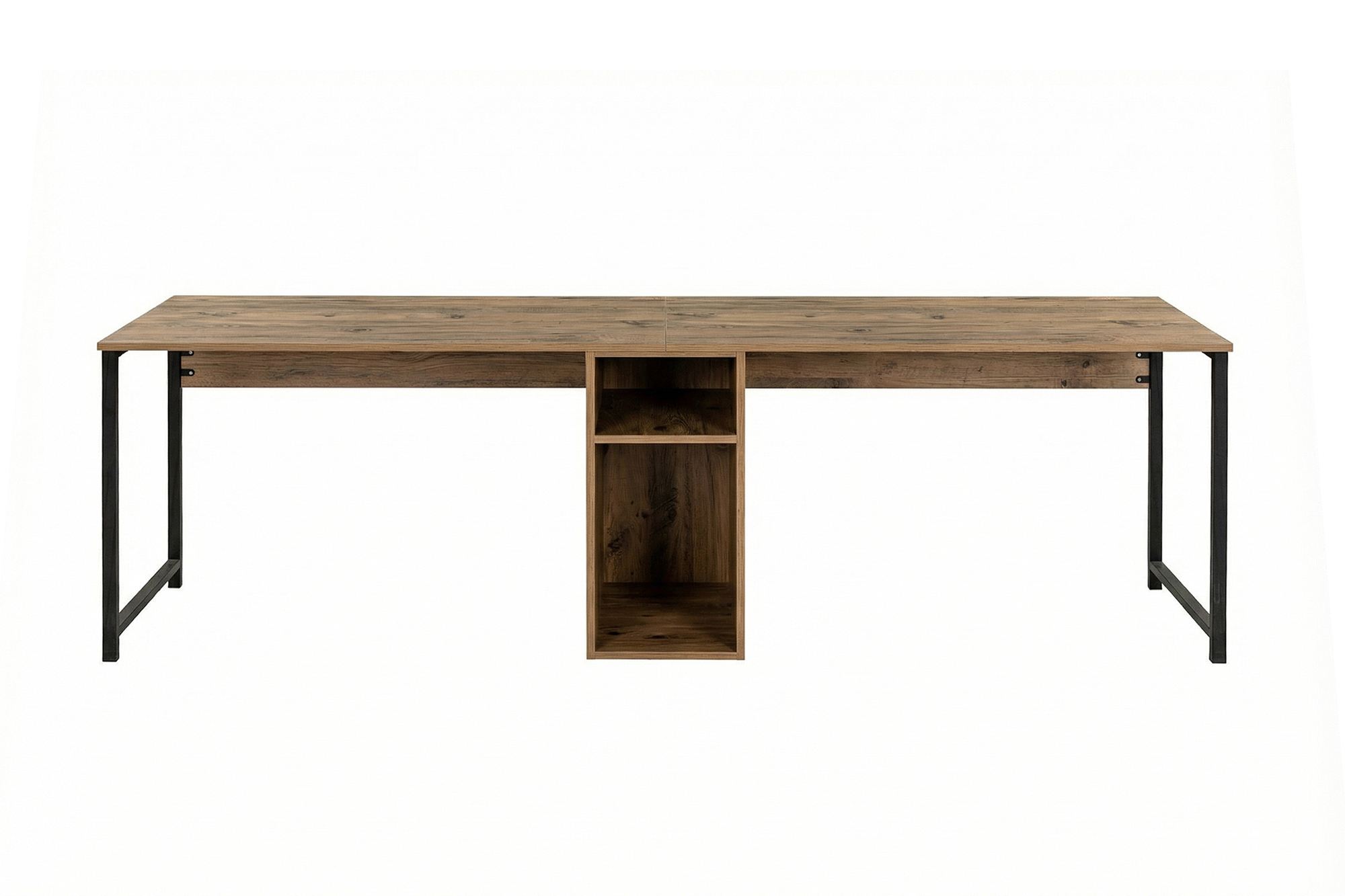 Twin Study Desk - Atlantic Pine, Black Atlantic Pine Black