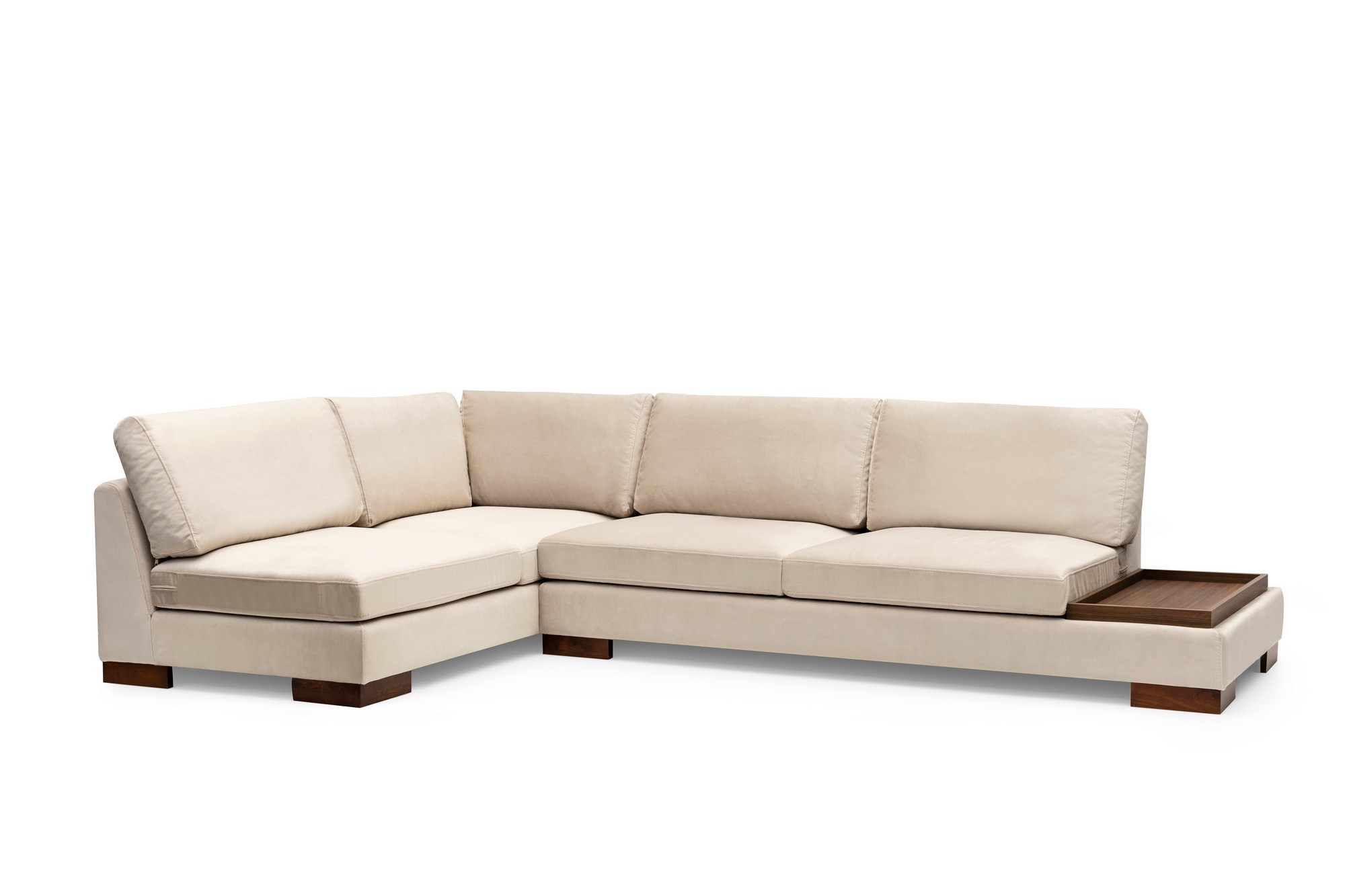Tulip Corner Left Without Pouf - Beige