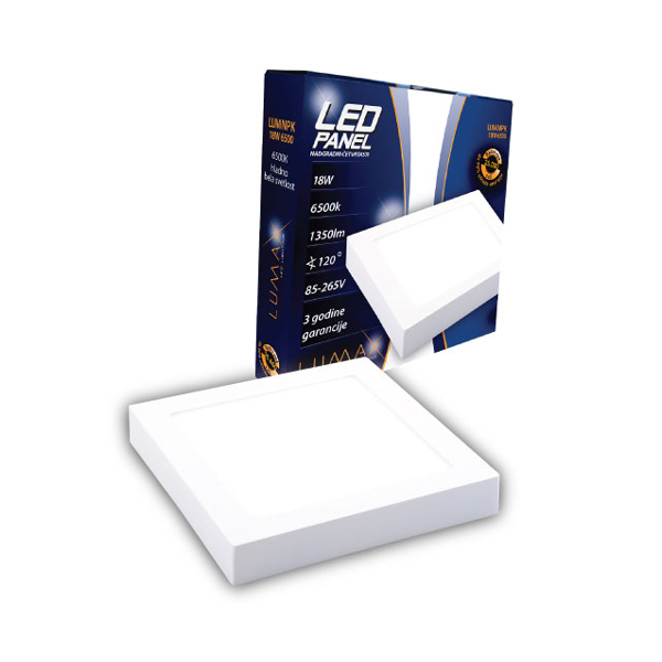 Led Panel LUMNPK-18W 6500K Nadgradni-Cetvrtasti 1530 lm