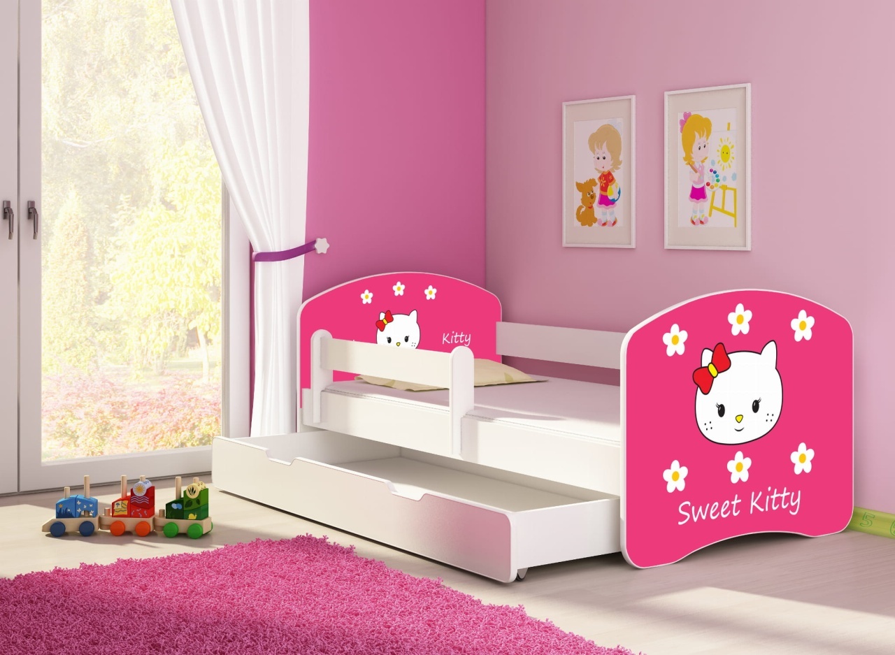 KREVET ZA DECU WHITE SA FIOKOM 140X70 ACMA 2 16
