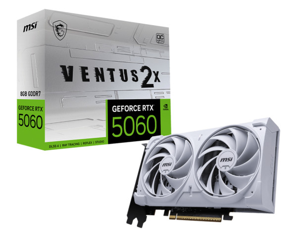 SVGA MSI RTX 5060 8GB Ventus White 2X OC GDDR7