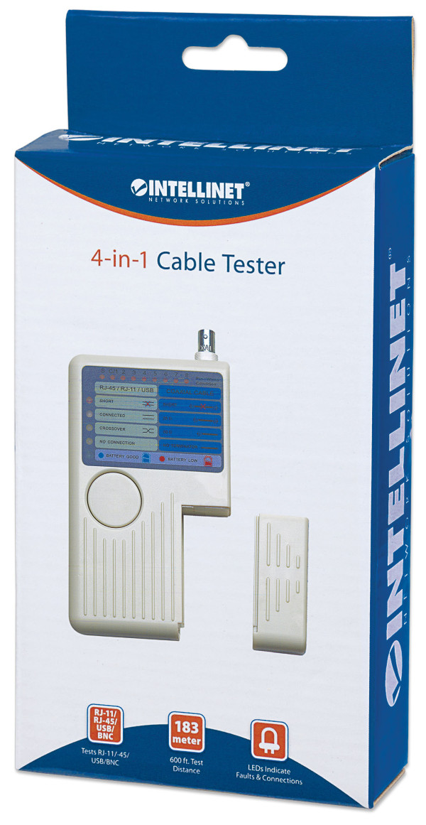 Tester mrežni Intellinet 351911 RJ45/RJ11/USB/BNC