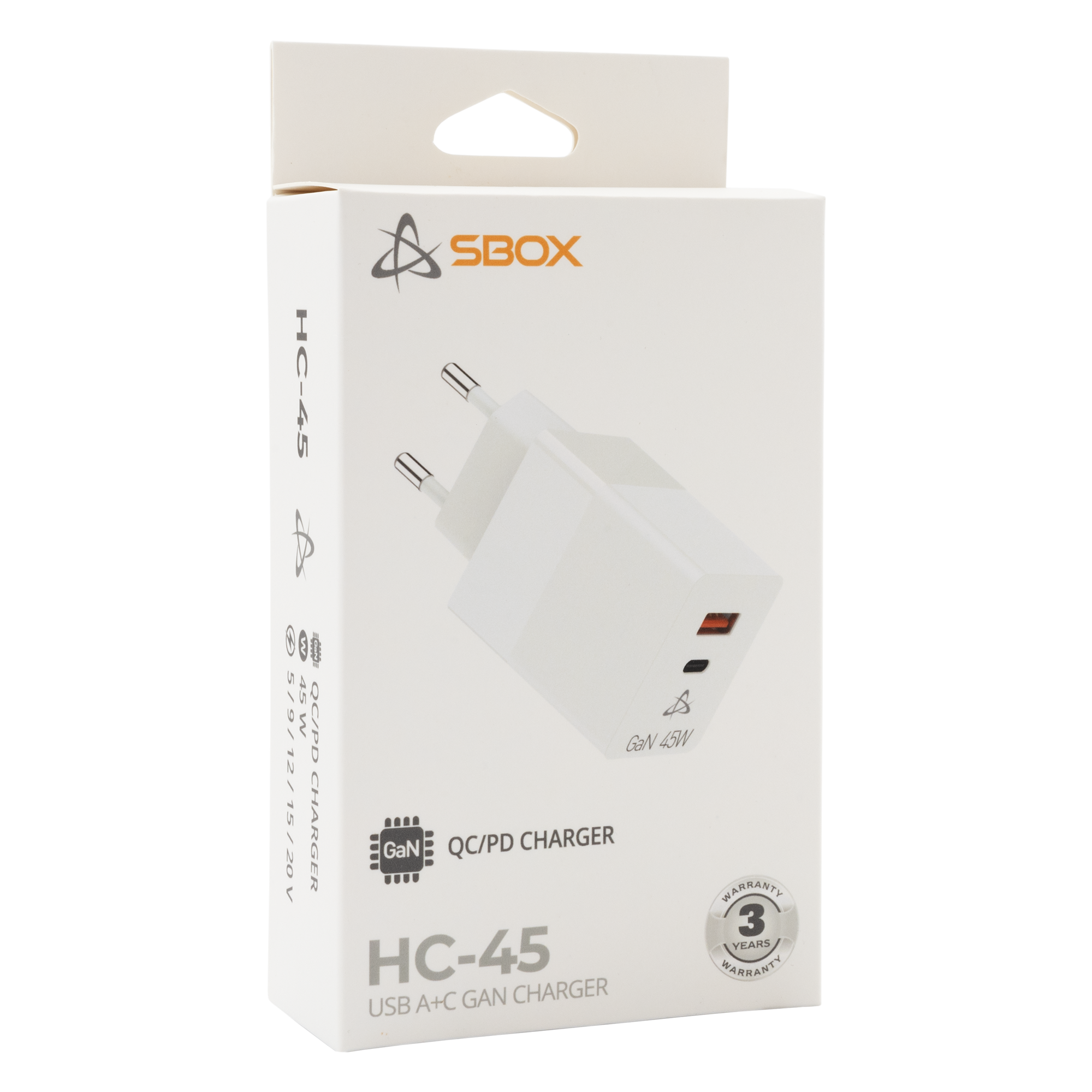 S BOX HC 45, 2 Ulaza 45W GAN Home Charger