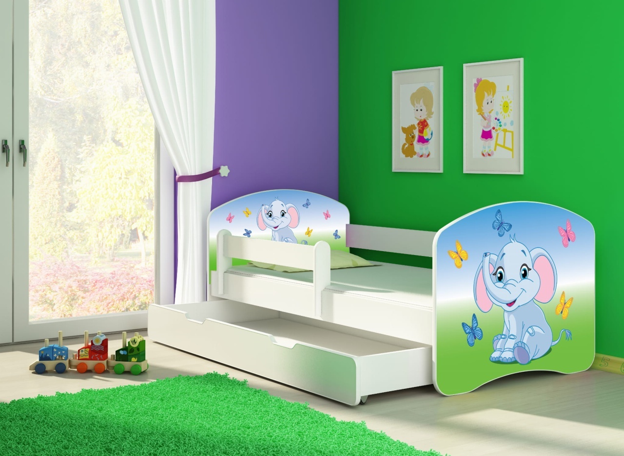 KREVET ZA DECU WHITE SA FIOKOM 180X80 ACMA 2 27