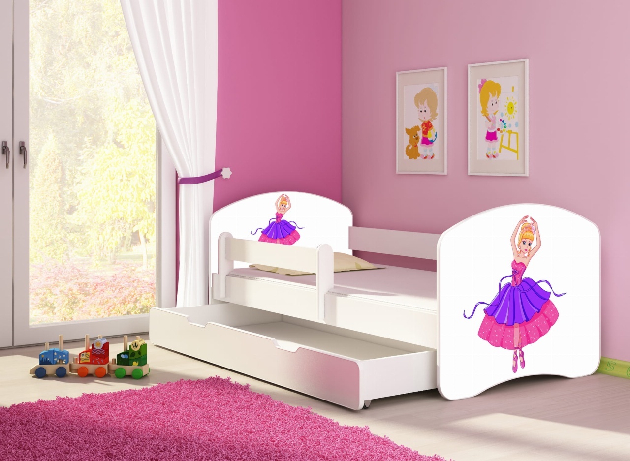KREVET ZA DECU WHITE SA FIOKOM 140X70 ACMA 2 41