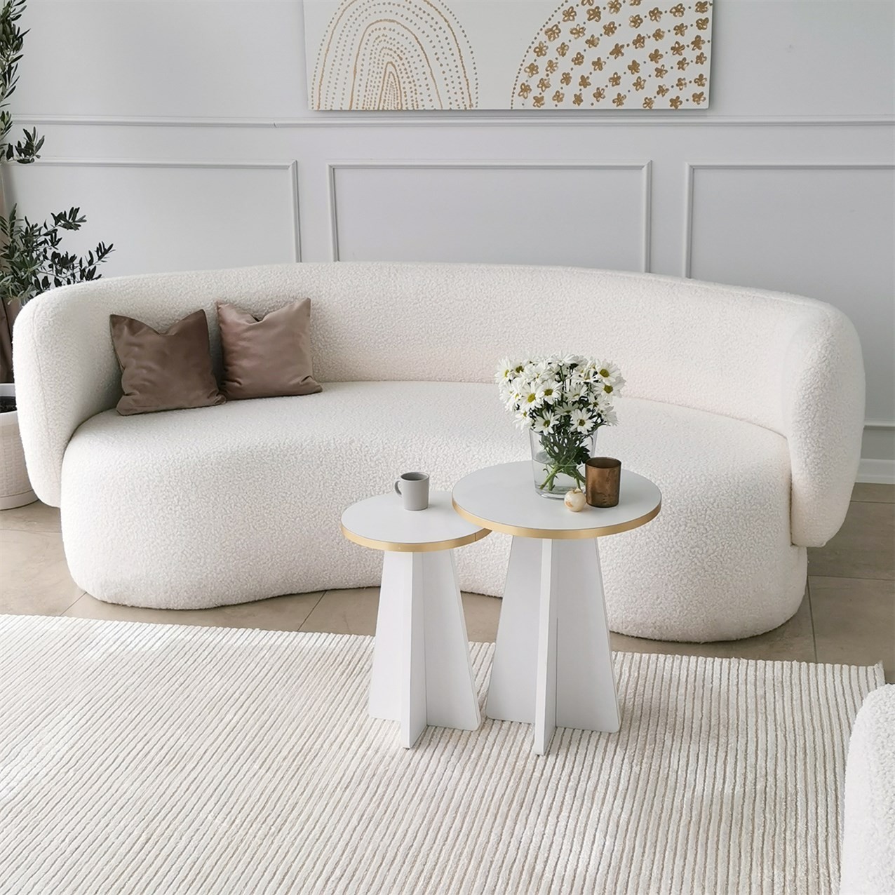 Mushroom 2 - Gold, White Gold White